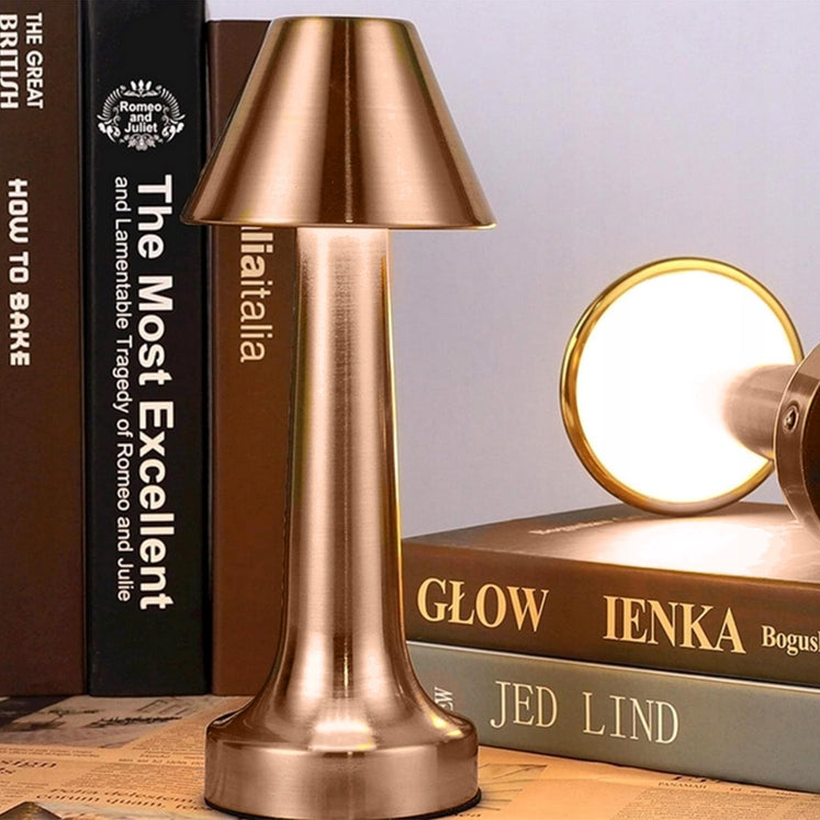 Lampa de masa touch LED reincarcabila, Zola, 3 nuante de culoare, baterie 1500 mAh, 3W, buton ON/OFF, USB. Type-C, 23.5x9.5x6.5 cm, din metal si plastic, rose gold Lampa de masa touch LED reincarcabila, Zola, 3 nuante de culoare, baterie 1500 mAh, 3W, buton ON/OFF, USB. Type-C, 23.5x9.5x6.5 cm, din metal si plastic, rose gold